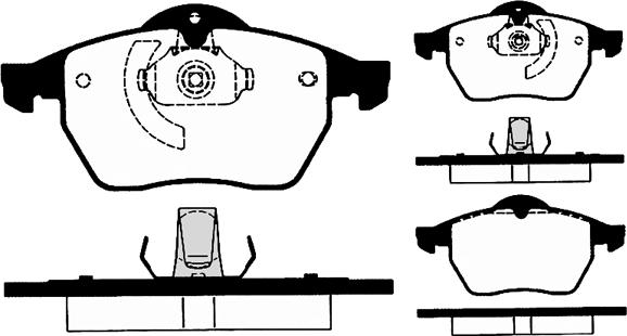 Technika 01258 - Brake Pad Set, disc brake autospares.lv