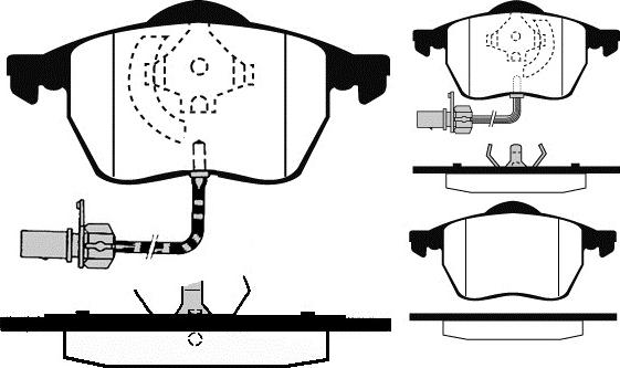 Technika 01223A - Brake Pad Set, disc brake autospares.lv