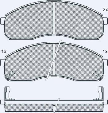 Technika 01758A - Brake Pad Set, disc brake autospares.lv