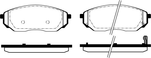 Technika 01703A - Brake Pad Set, disc brake autospares.lv