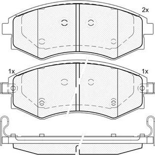 Technika 01734A - Brake Pad Set, disc brake autospares.lv