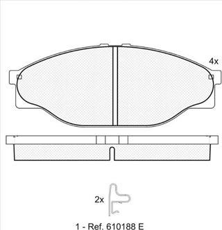 Technika 01727A - Brake Pad Set, disc brake autospares.lv