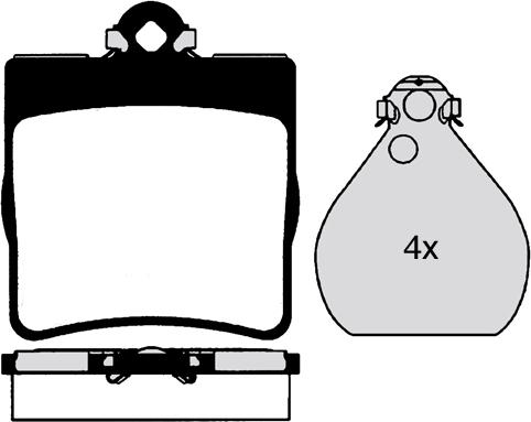 Technika 02072 - Brake Pad Set, disc brake autospares.lv