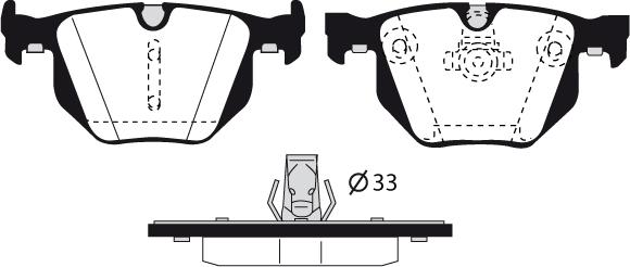 Technika 02155 - Brake Pad Set, disc brake autospares.lv