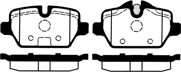 Technika 02166 - Brake Pad Set, disc brake autospares.lv