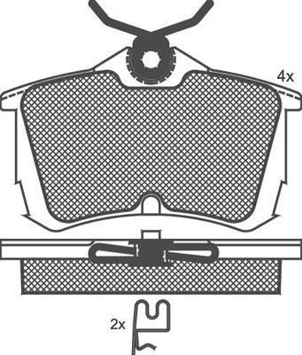 Technika 02132 - Brake Pad Set, disc brake autospares.lv