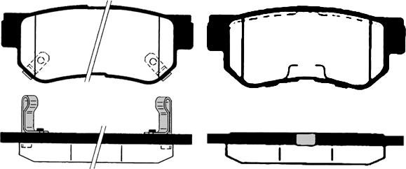 Technika 02172 - Brake Pad Set, disc brake autospares.lv