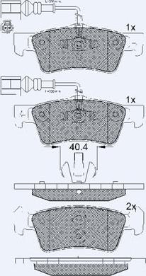 Technika 02268A - Brake Pad Set, disc brake autospares.lv