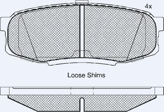 Technika 02271A - Brake Pad Set, disc brake autospares.lv