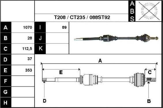 Technika 18088 - Drive Shaft autospares.lv