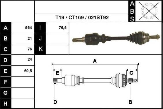 Technika 18021 - Drive Shaft autospares.lv