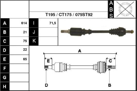 Technika 18075 - Drive Shaft autospares.lv