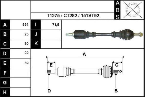 Technika 18151 - Drive Shaft autospares.lv