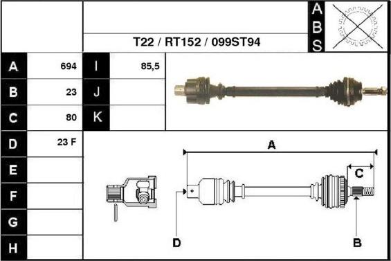 Technika 38099 - Drive Shaft autospares.lv