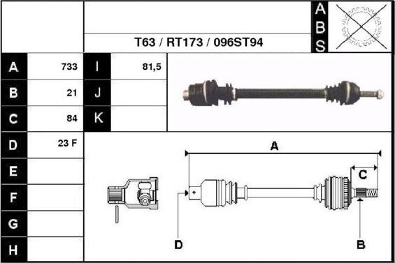 Technika 38096 - Drive Shaft autospares.lv