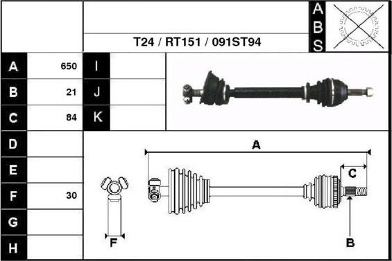 Technika 38091 - Drive Shaft autospares.lv