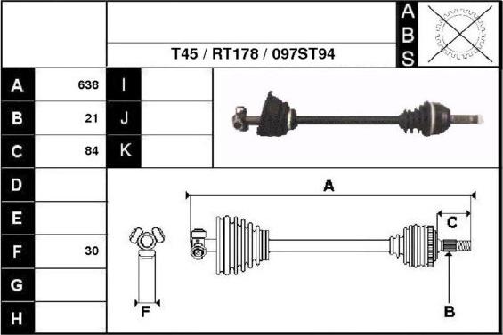 Technika 38097 - Drive Shaft autospares.lv