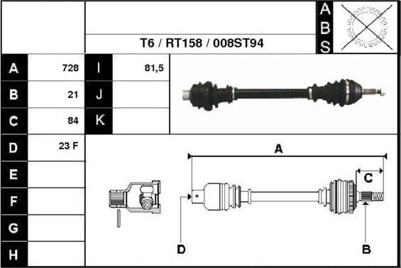 Technika 38008 - Drive Shaft autospares.lv