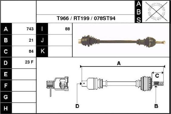 Technika 38078 - Drive Shaft autospares.lv