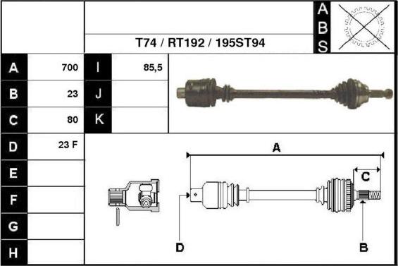 Technika 38195 - Drive Shaft autospares.lv