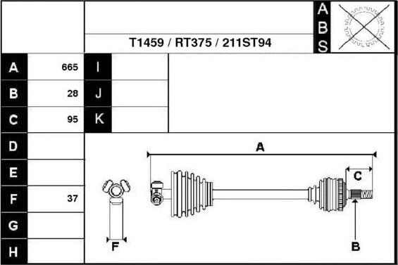 Technika 38211 - Drive Shaft autospares.lv