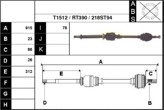 Technika 38218 - Drive Shaft autospares.lv