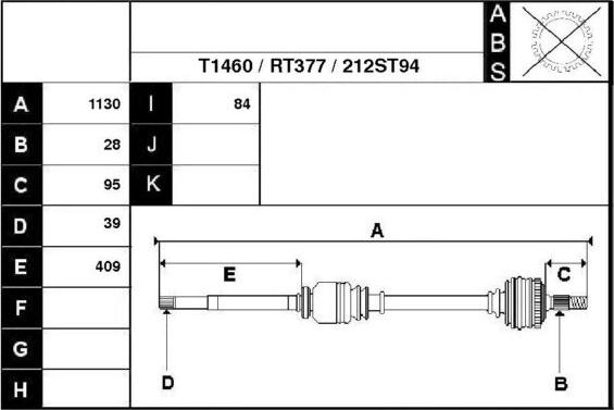 Technika 38212 - Drive Shaft autospares.lv