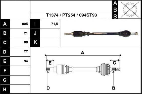 Technika 28094 - Drive Shaft autospares.lv