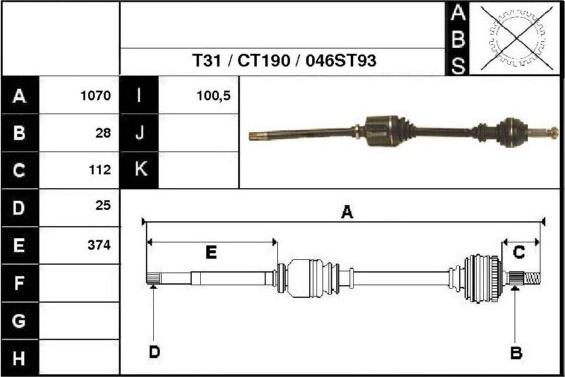 ERA Benelux DA10118 - Drive Shaft autospares.lv