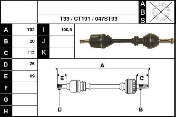 Technika 28047 - Drive Shaft autospares.lv