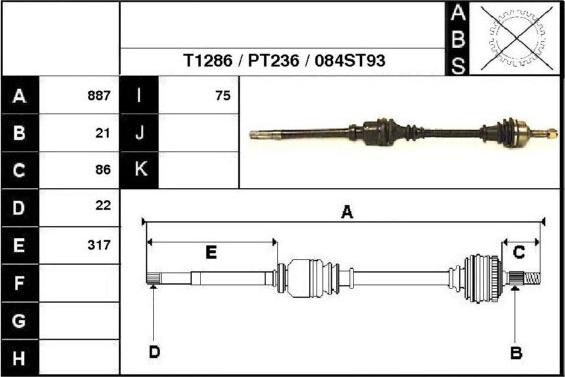 Technika 28084 - Drive Shaft autospares.lv