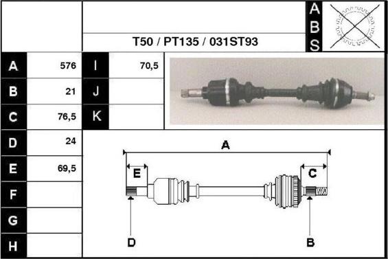 Technika 28031 - Drive Shaft autospares.lv