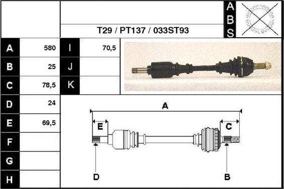 Technika 28033 - Drive Shaft autospares.lv