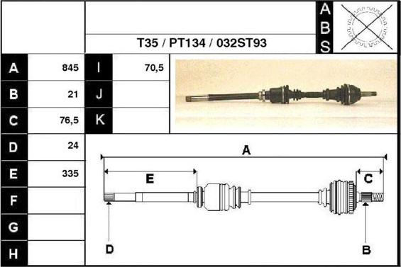 Technika 28032 - Drive Shaft autospares.lv