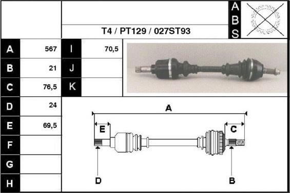 Technika 28027 - Drive Shaft autospares.lv