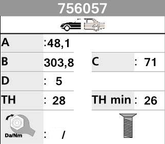 Technika 756057 - Brake Disc autospares.lv