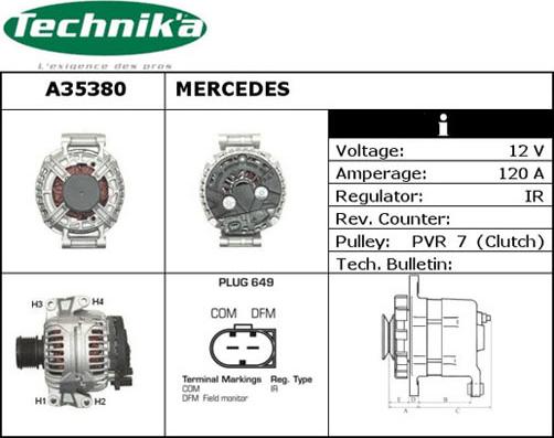 Technika A35380 - Alternator autospares.lv