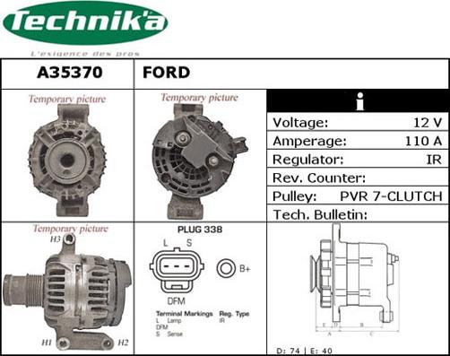 Technika A35370 - Alternator autospares.lv