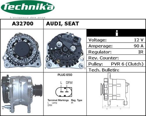 Technika A32700 - Alternator autospares.lv