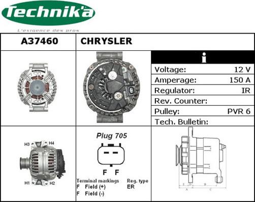 Technika A37460 - Alternator autospares.lv