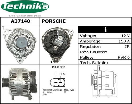 Technika A37140 - Alternator autospares.lv