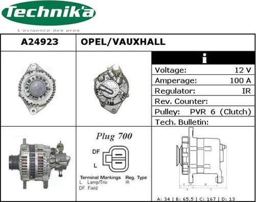 Technika A24923 - Alternator autospares.lv