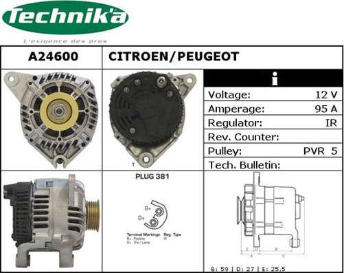 Technika A24600 - Alternator autospares.lv