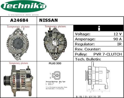 Technika A24684 - Alternator autospares.lv