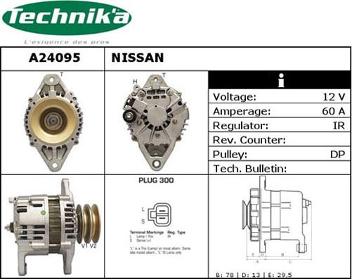 Technika A24095 - Alternator autospares.lv