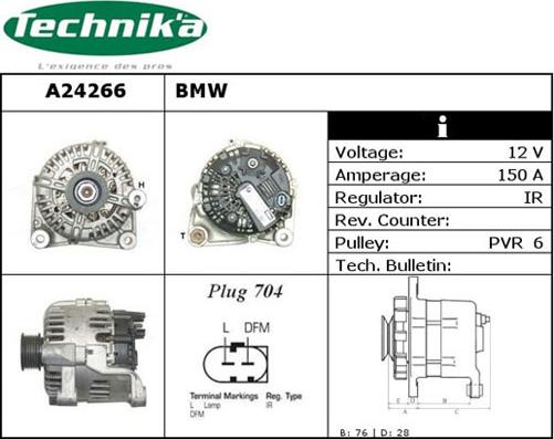 Technika A24266 - Alternator autospares.lv