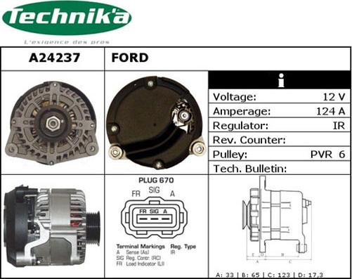 Technika A24237 - Alternator autospares.lv