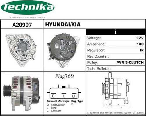 Technika A20997 - Alternator autospares.lv