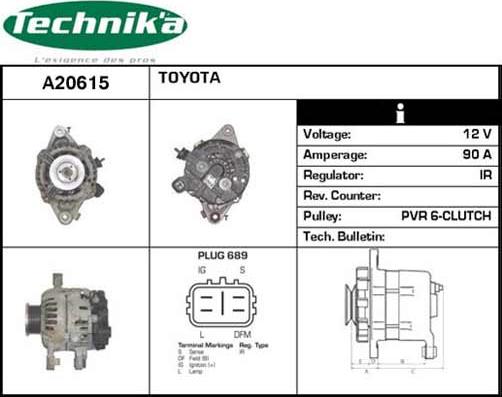 Technika A20615 - Alternator autospares.lv