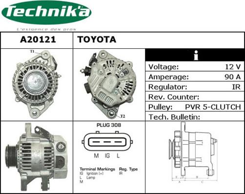 Technika A20121 - Alternator autospares.lv